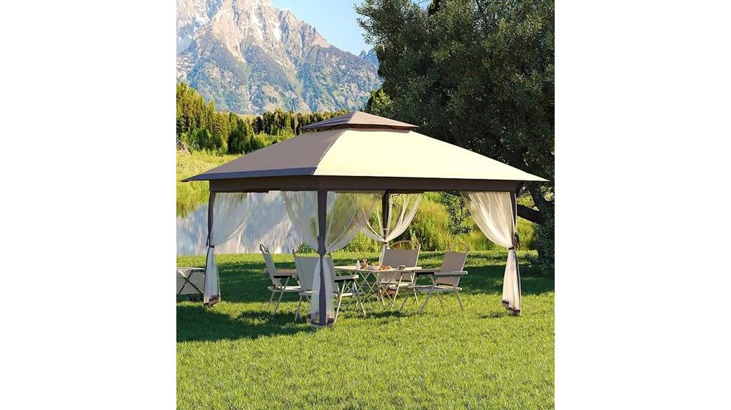 13x13ft gazebo with mosquito net