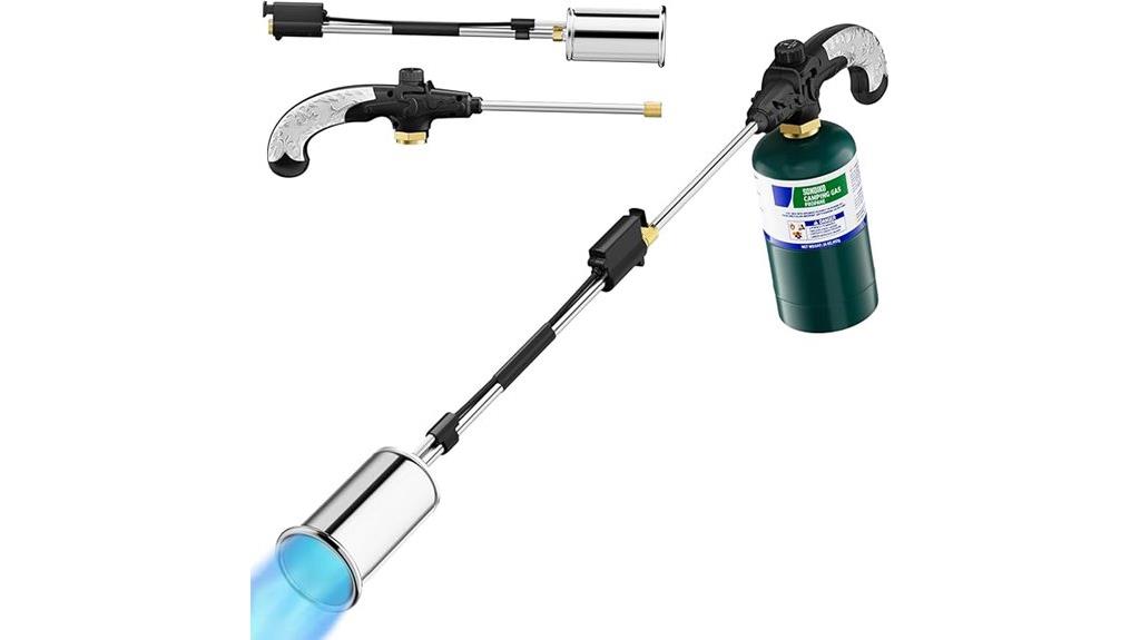 adjustable flame weed burner