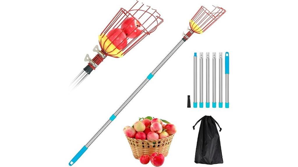 adjustable stainless steel fruit picker
