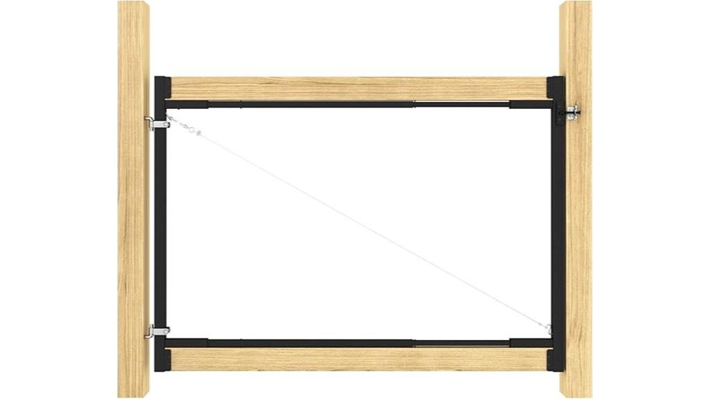 adjustable wooden fence gate