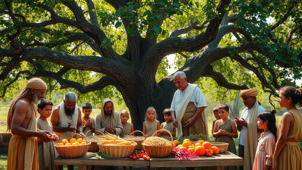 ancient rituals and spiritual offerings