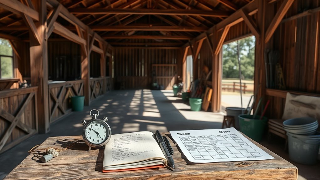 assess barn chore efficiency