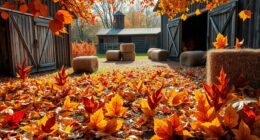 autumn leaf farm art