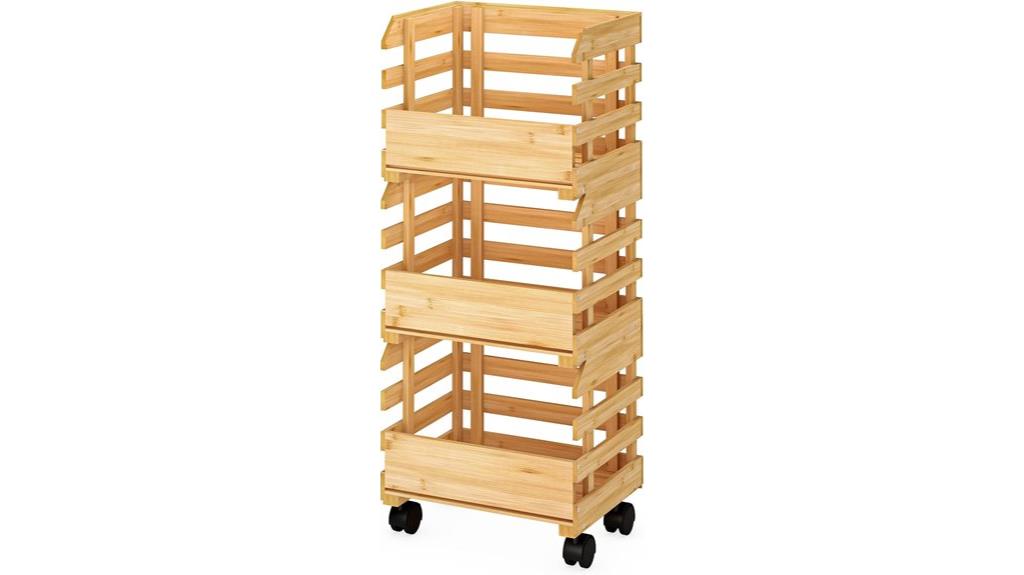 bamboo 3 tier fruit stand
