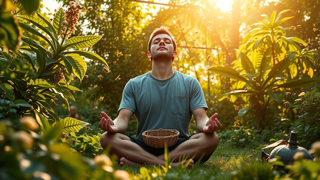 bee vibration calming effects
