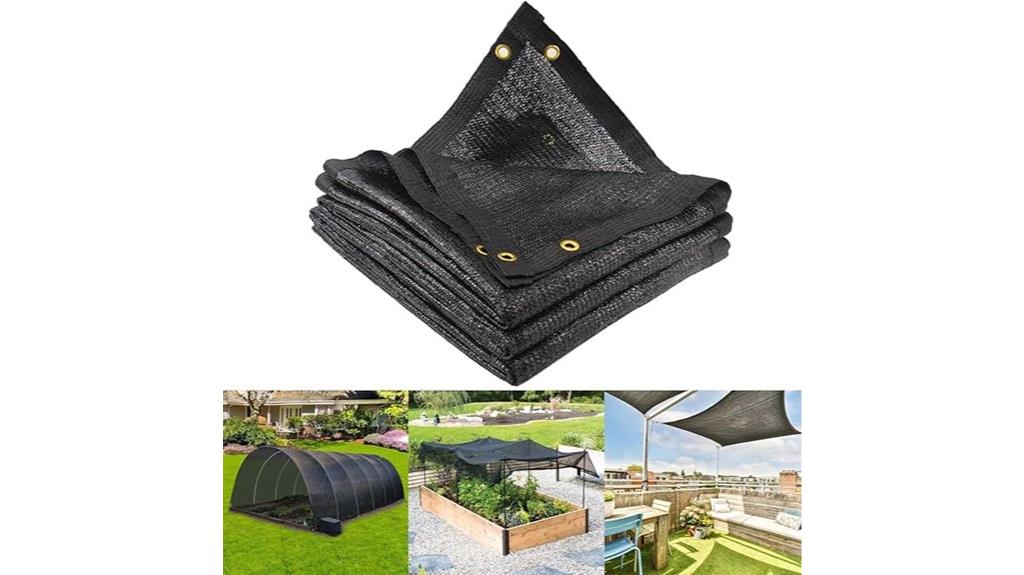 black 10x20 ft shade cloth