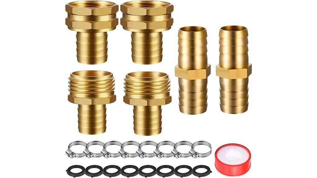 brass hose connectors pack