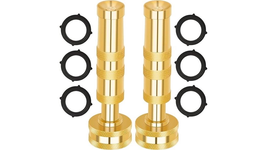 brass hose nozzle pair