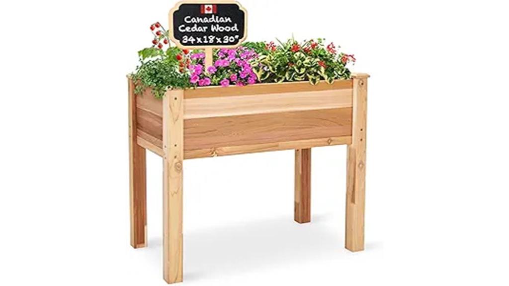 canadian cedar garden bed
