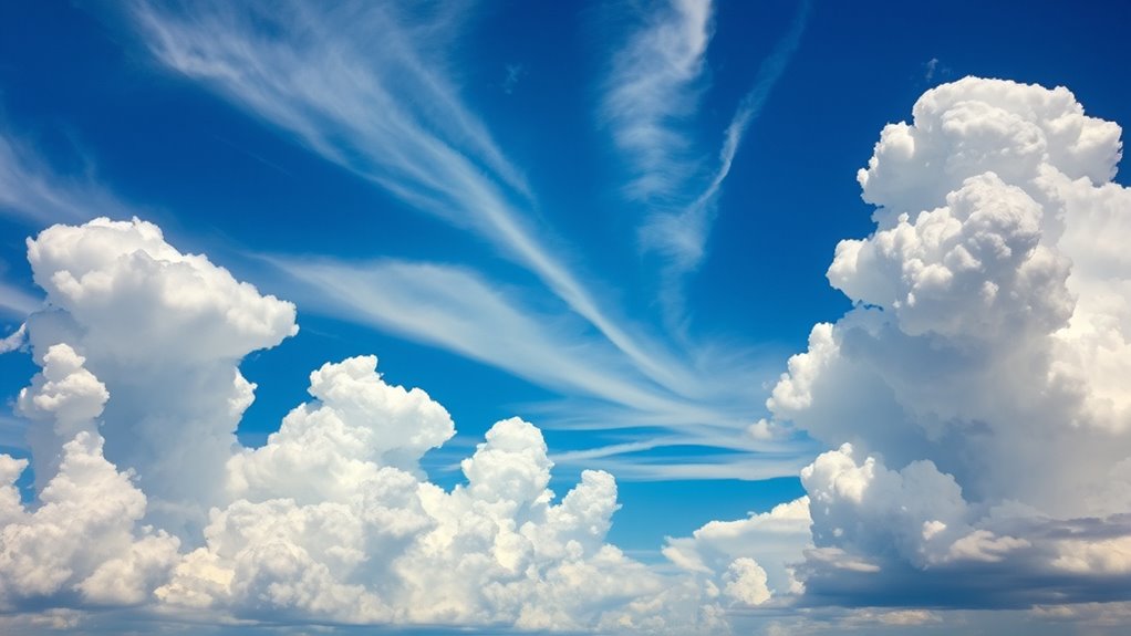 clouds indicate weather changes