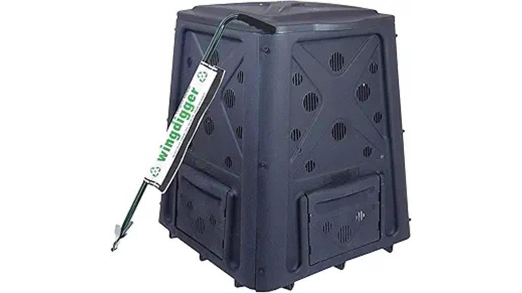 compost bin with tools
