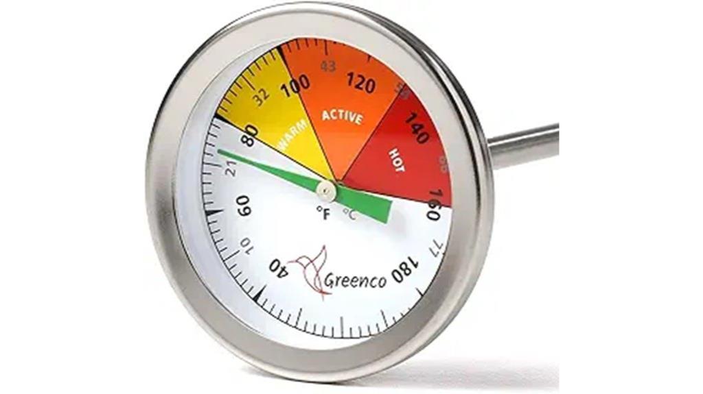 compost soil thermometer stainless