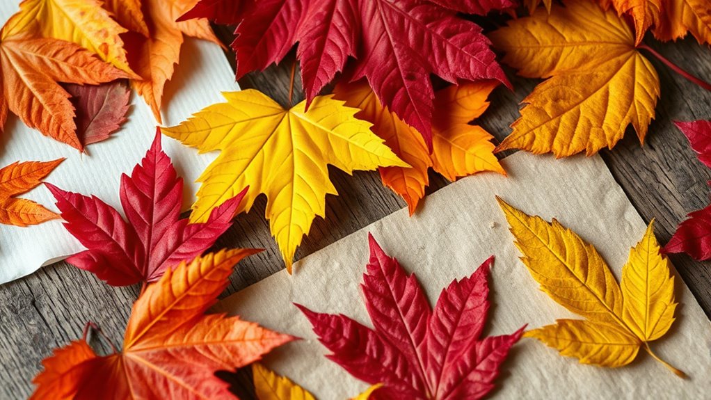 create vibrant leaf art