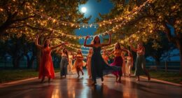 dance under starry orchard