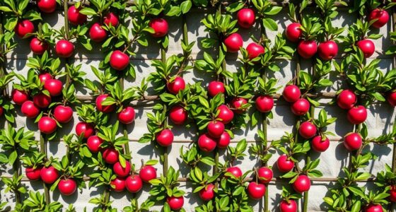 dense apple espalier walls