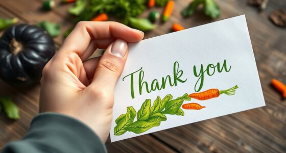 eco friendly veggie ink thank yous