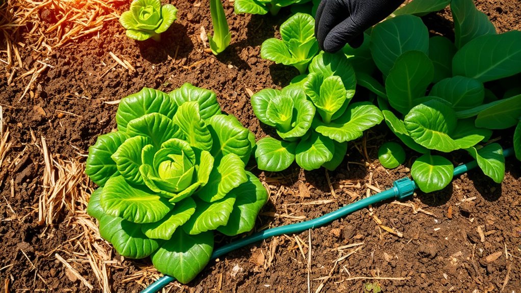 efficient watering with mulch