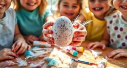 egg themed feather craft celebration