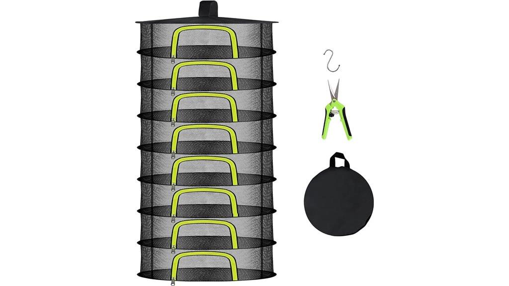 eight tier mesh herb rack