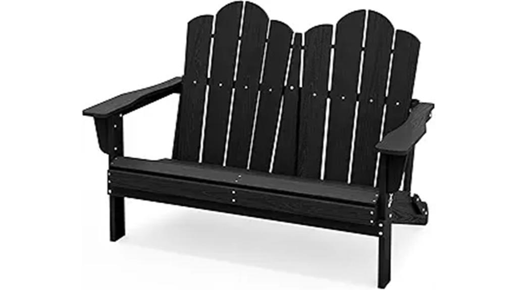 foldable adirondack bench