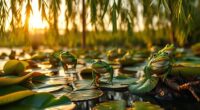 frog chorus at ponds