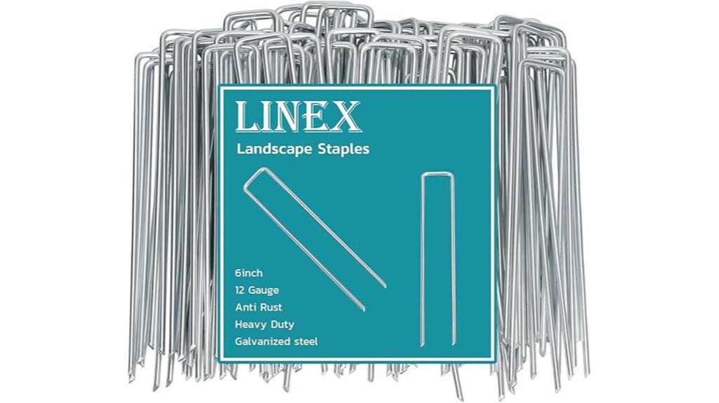 galvanized 6 inch landscape staples