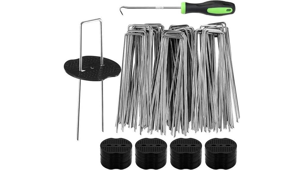 galvanized landscape garden stakes