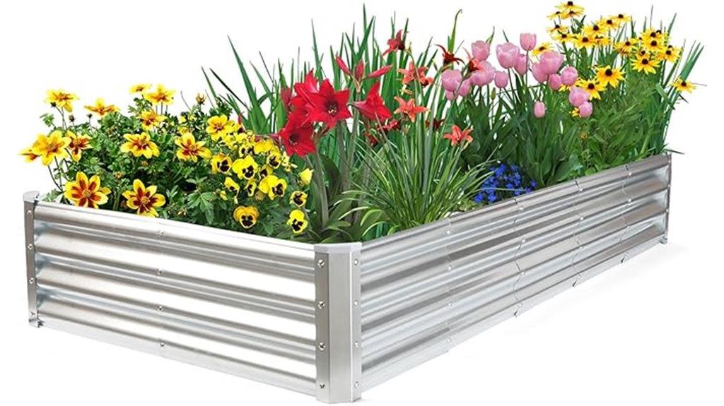 garden bed with support