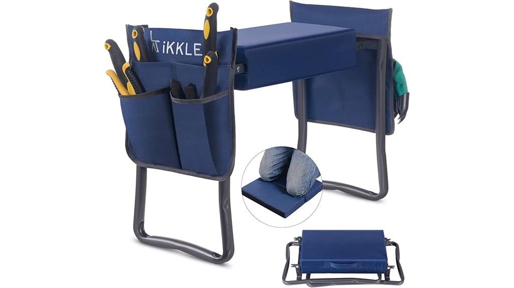 garden kneeler seat with pouches
