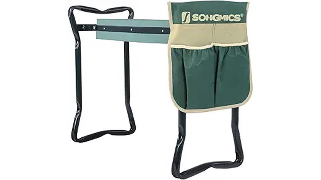 garden kneeler with tools