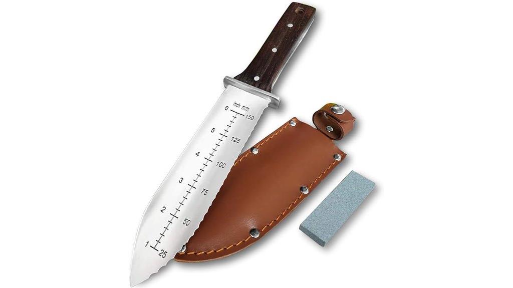 garden knife with sheath