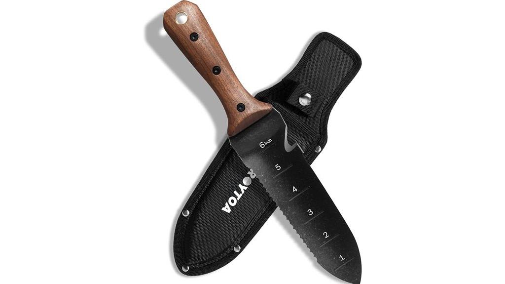 garden knife with sheath