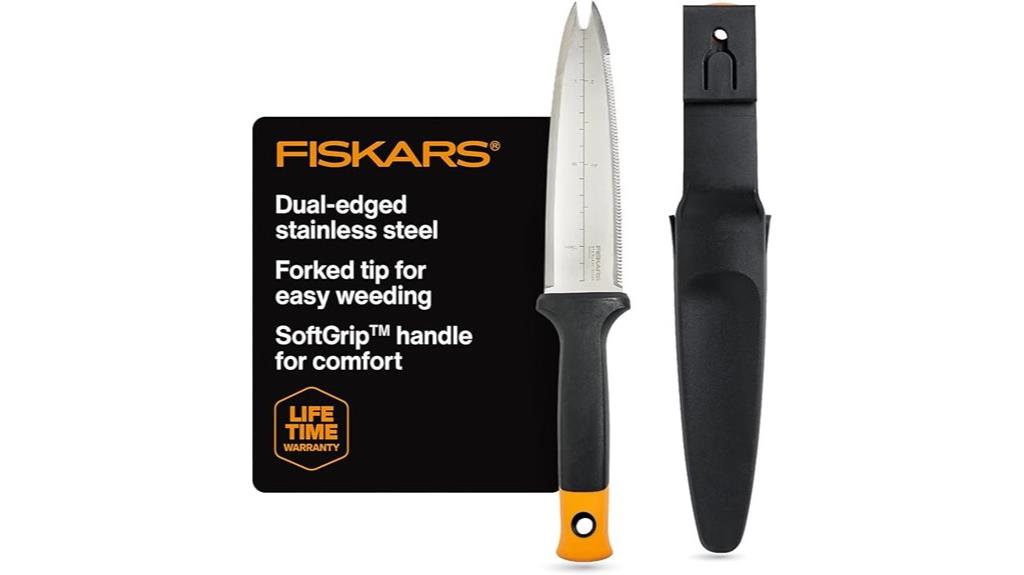 garden knife with sheath