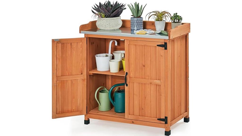 garden potting bench