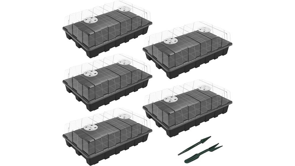gardzen five pack seed trays