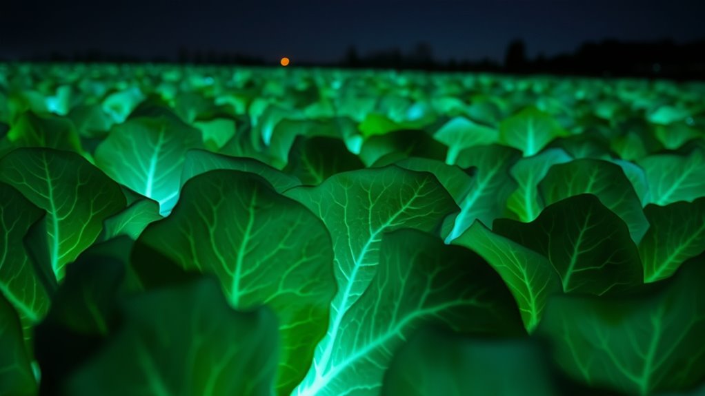 glowing crops promote sustainability