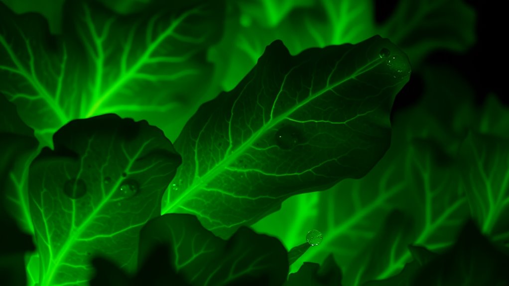 glowing genetically engineered lettuce