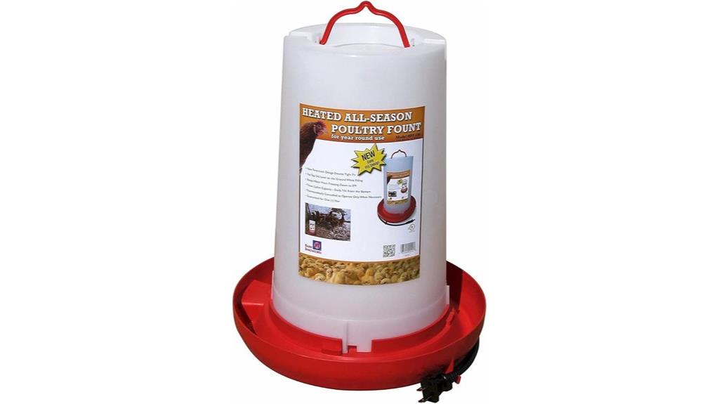 heated 3 gallon chicken waterer