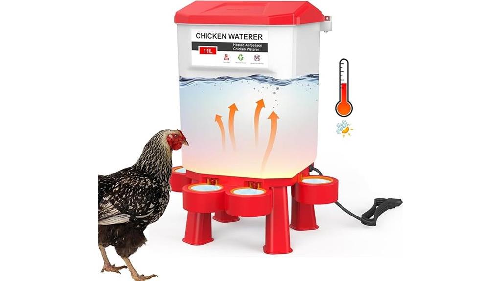 heated chicken waterer 11l