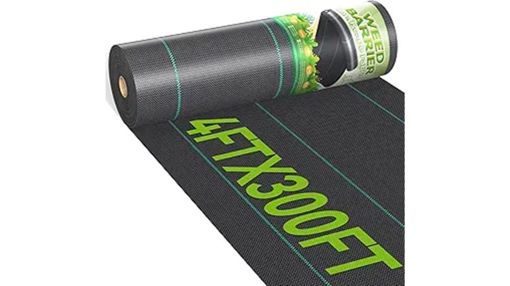 large 4x300ft weed barrier
