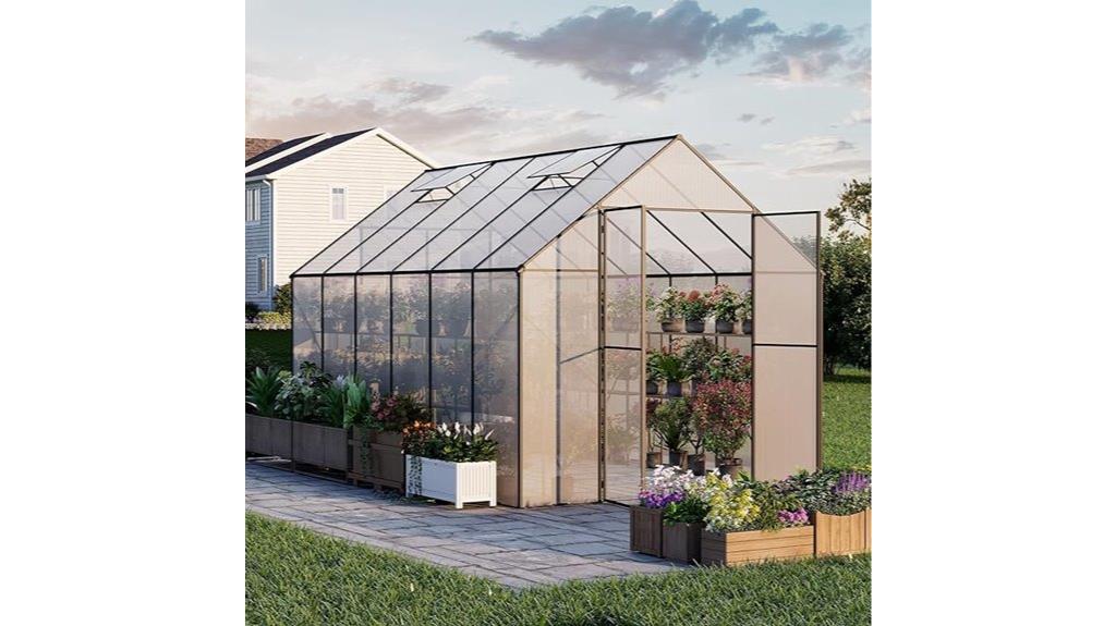 large aluminum greenhouse