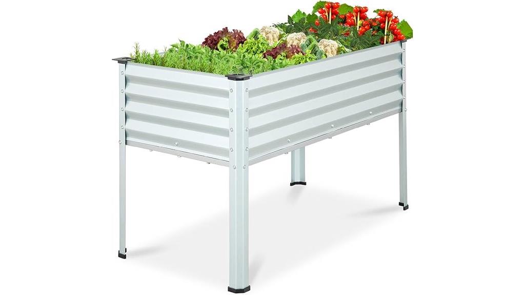 large galvanized garden bed