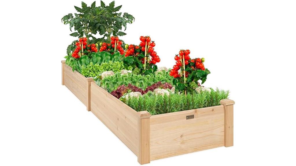 large outdoor wooden planter