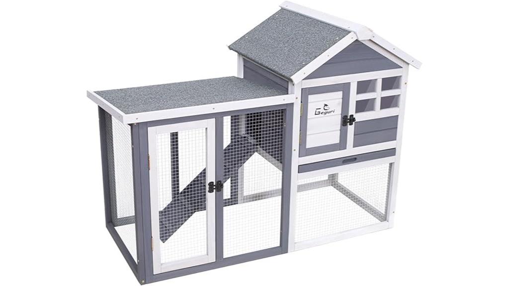 large wooden bunny hutch