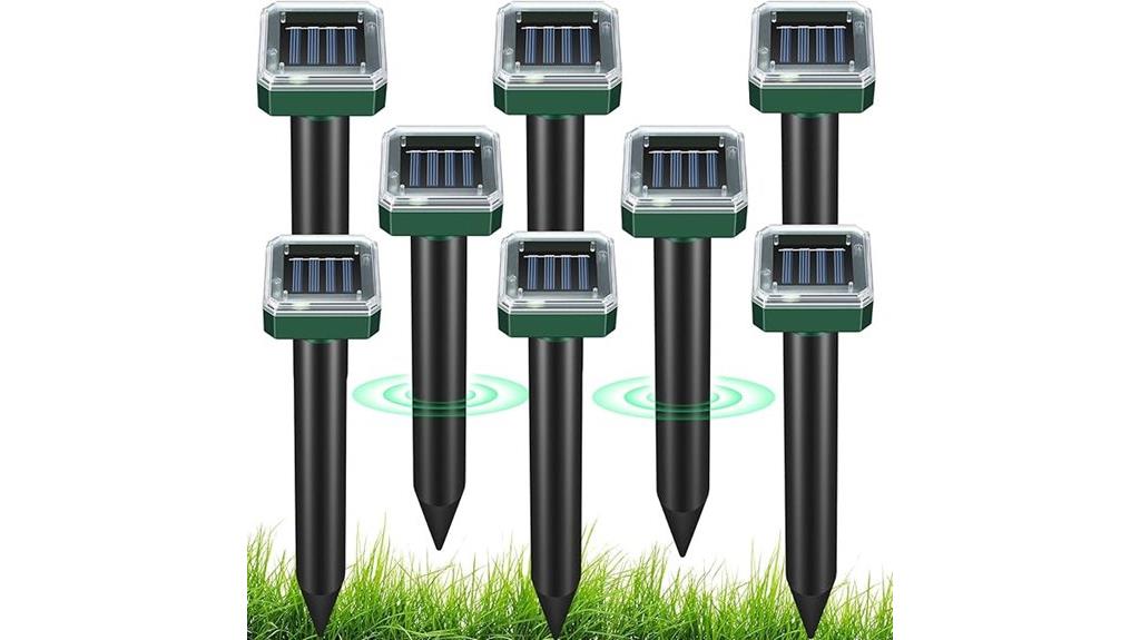 lawn mole deterrent stakes