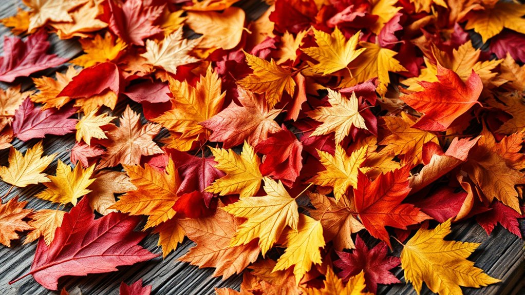 layered leaf textured art