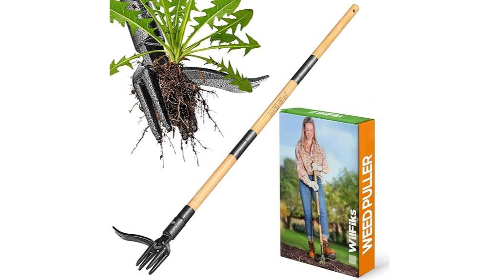 long handle steel weed puller