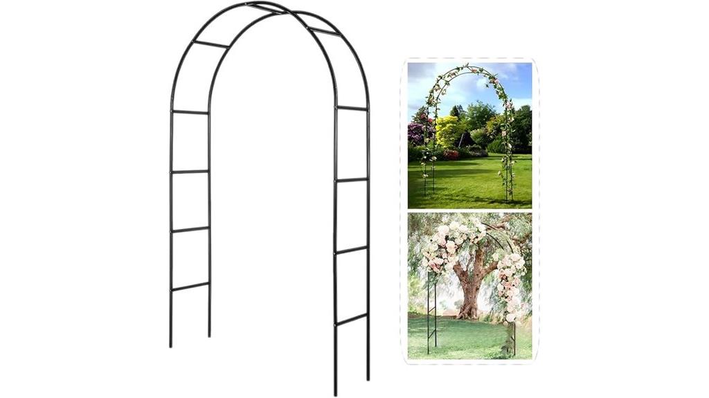 metal garden arch dimensions