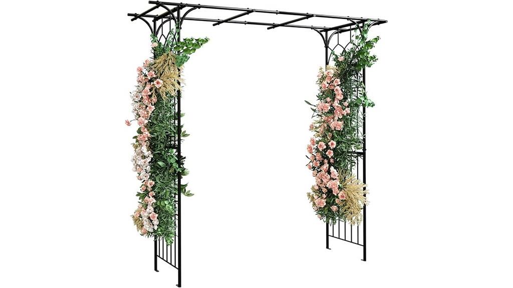 metal garden climbing arbor