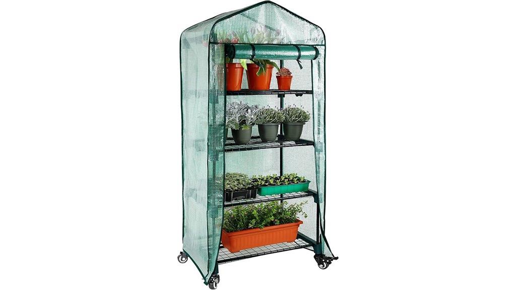 mini greenhouse with castors